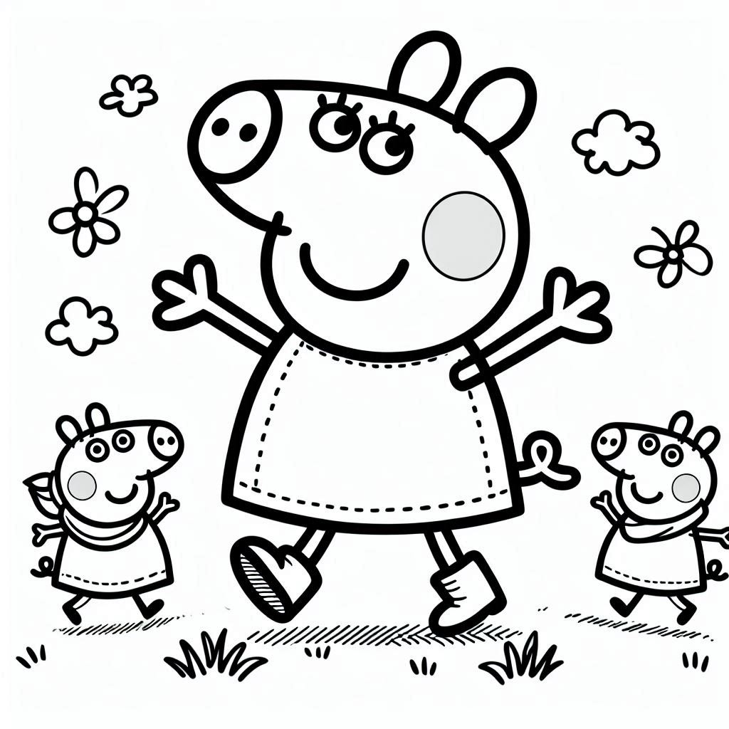 Peppa Pig kleurplaat van Kleur v Kind9