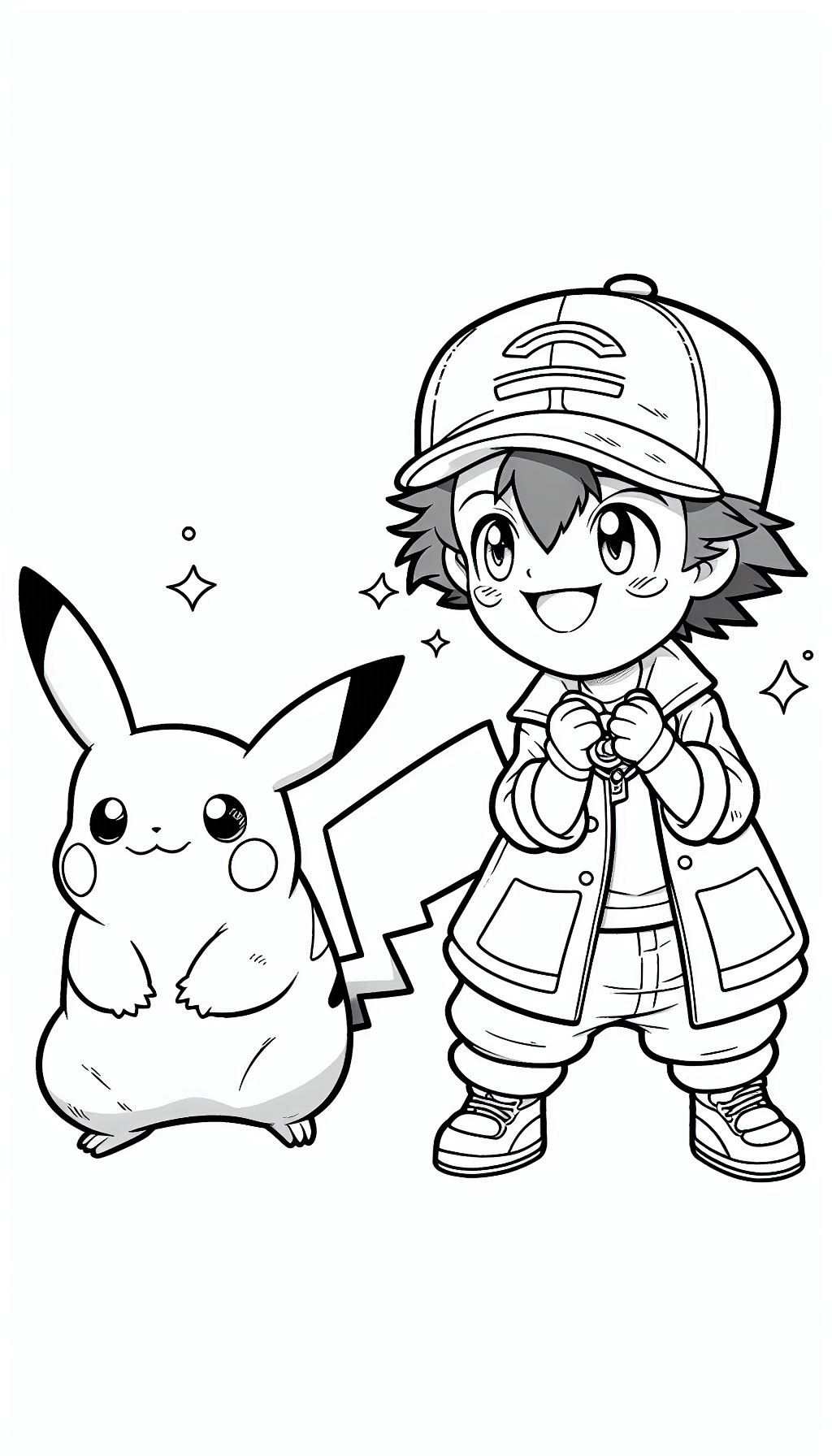 Pikachu en Ash