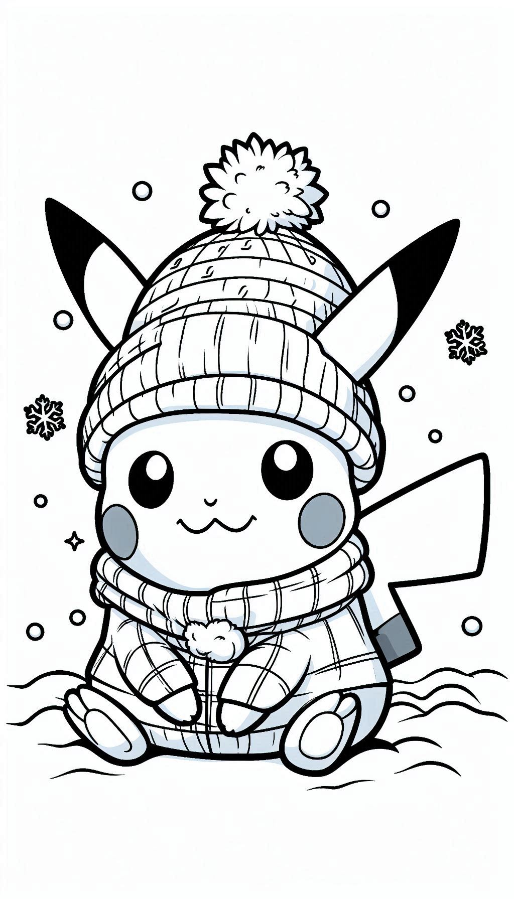 Pikachu in winterkleding