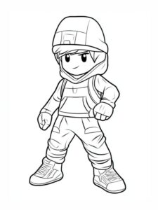 Mewarnai Roblox untuk anak-anak (gambar untuk dicetak)