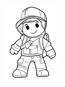 Mewarnai Roblox untuk anak-anak (gambar untuk dicetak)
