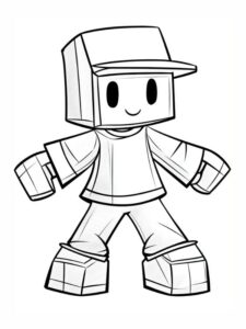 Mewarnai Roblox untuk anak-anak (gambar untuk dicetak)