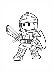 Mewarnai Roblox untuk anak-anak (gambar untuk dicetak)