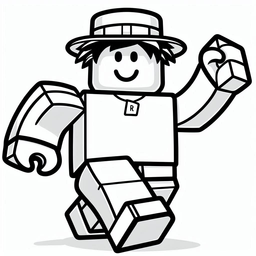 Roblox kleurplaat voor kinderen34