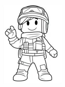 Mewarnai Roblox untuk anak-anak (gambar untuk dicetak)
