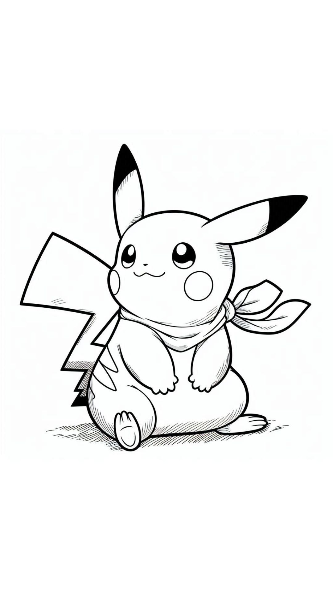 Schets van het Pikachu personage