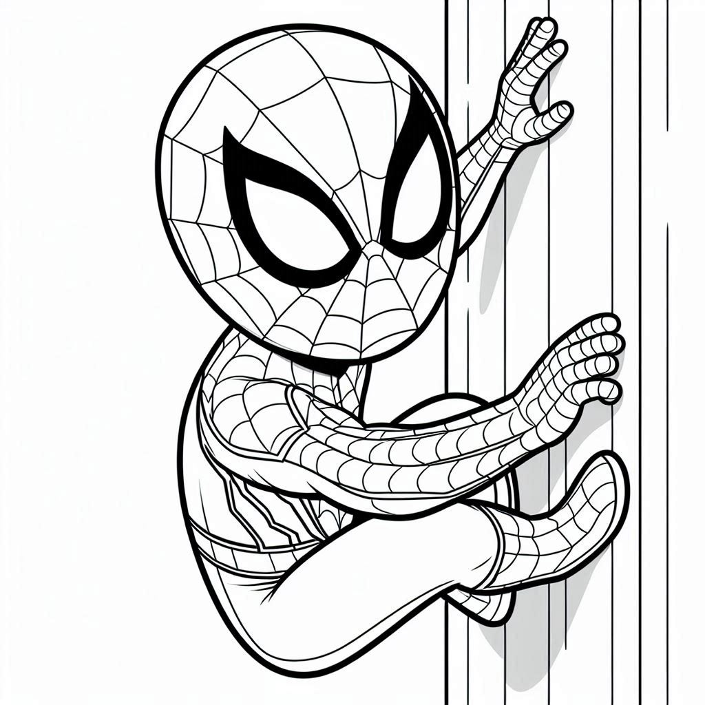 Spidey kleurplaat voor kinderen26