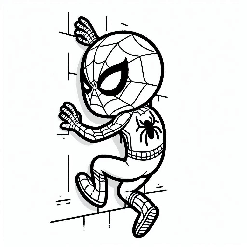 Spidey kleurplaat voor kinderen27