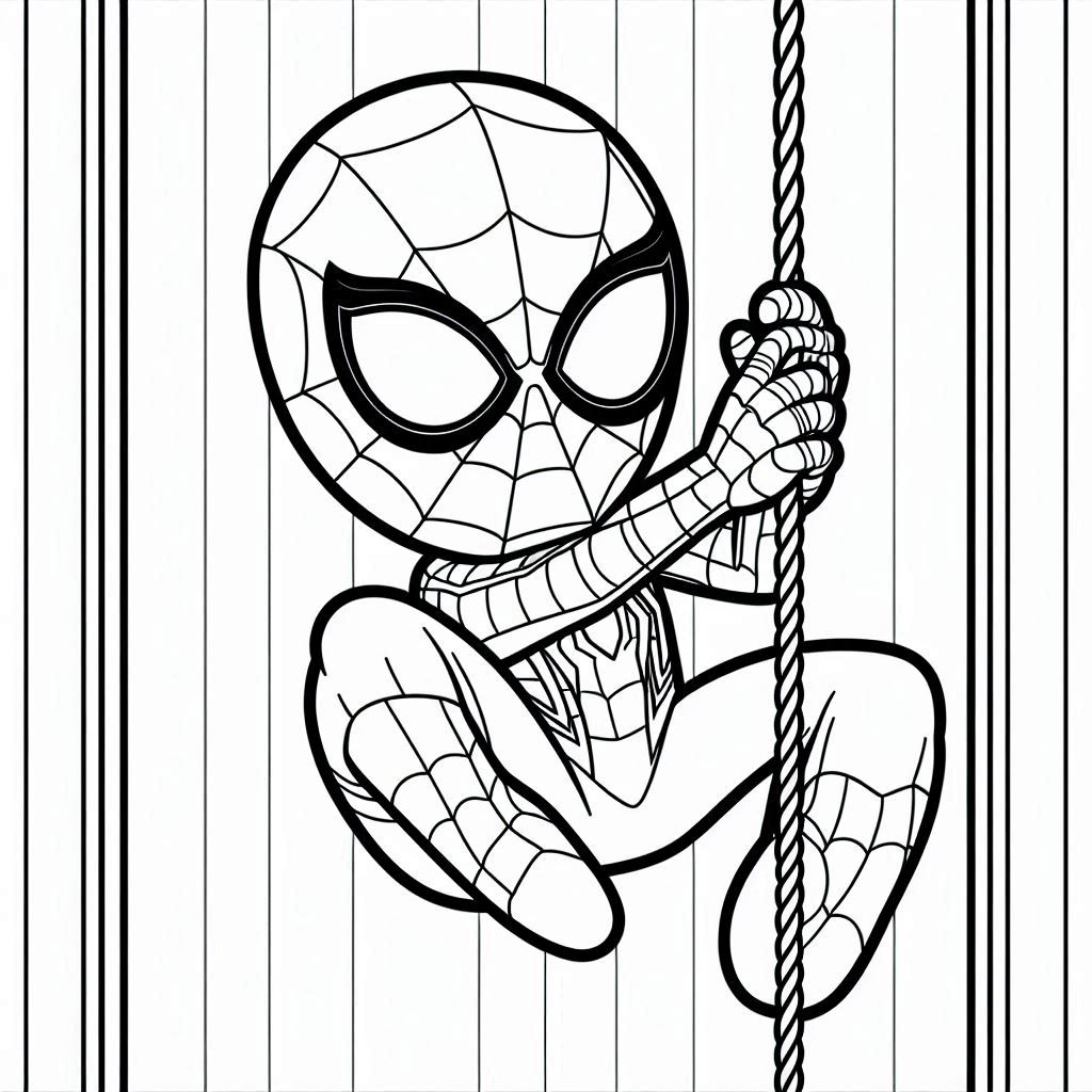 Spidey kleurplaat voor kinderen28