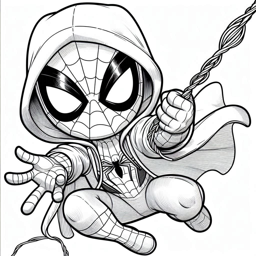 Spidey kleurplaat voor kinderen46