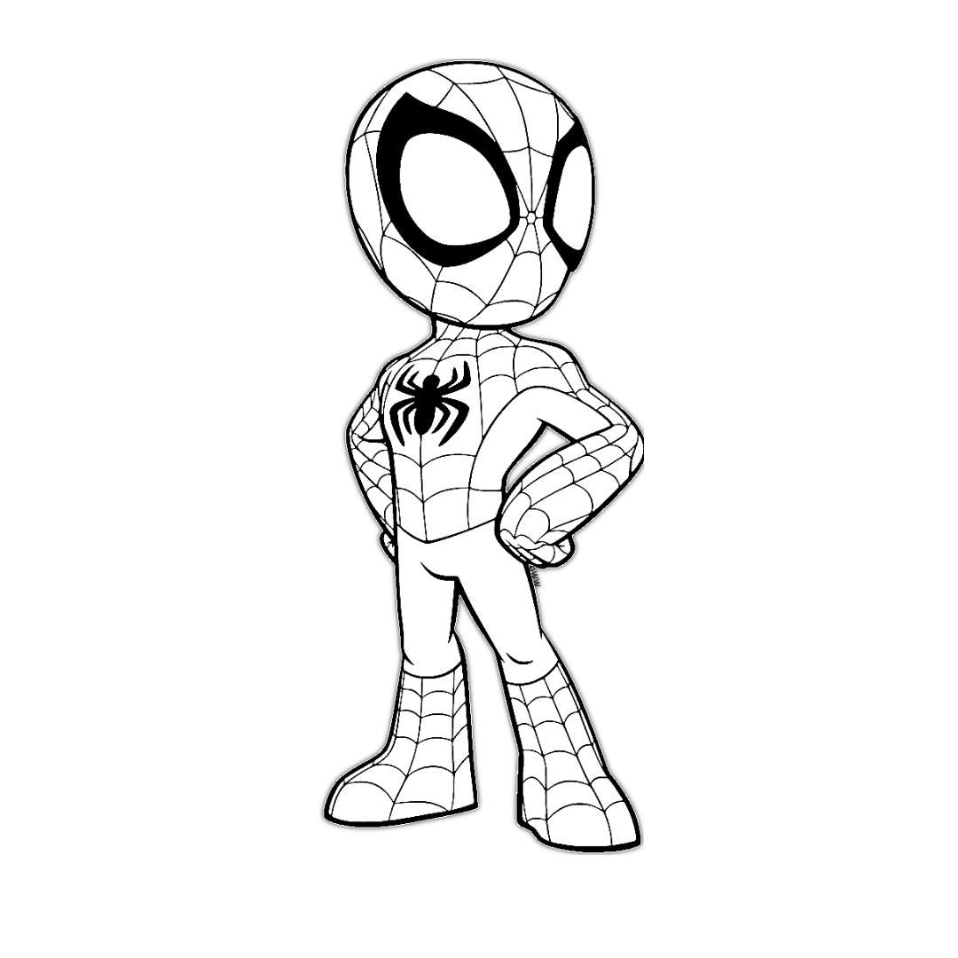 Spidey kleurplaat voor kinderen48