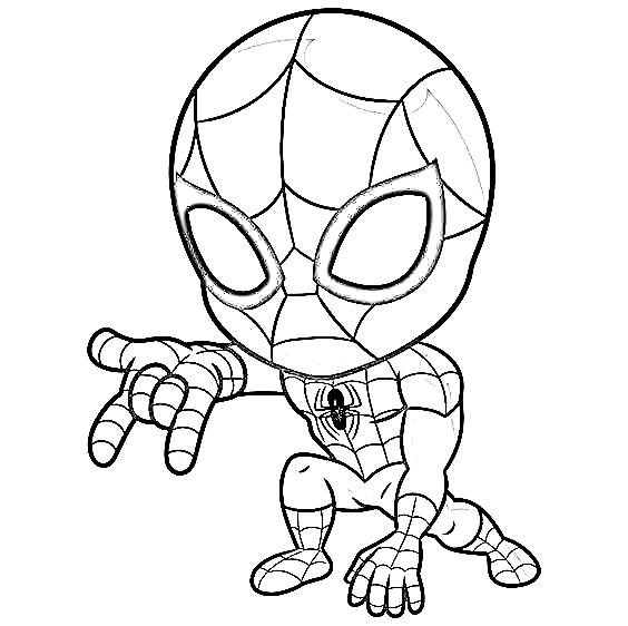 Spidey kleurplaat voor kinderen49