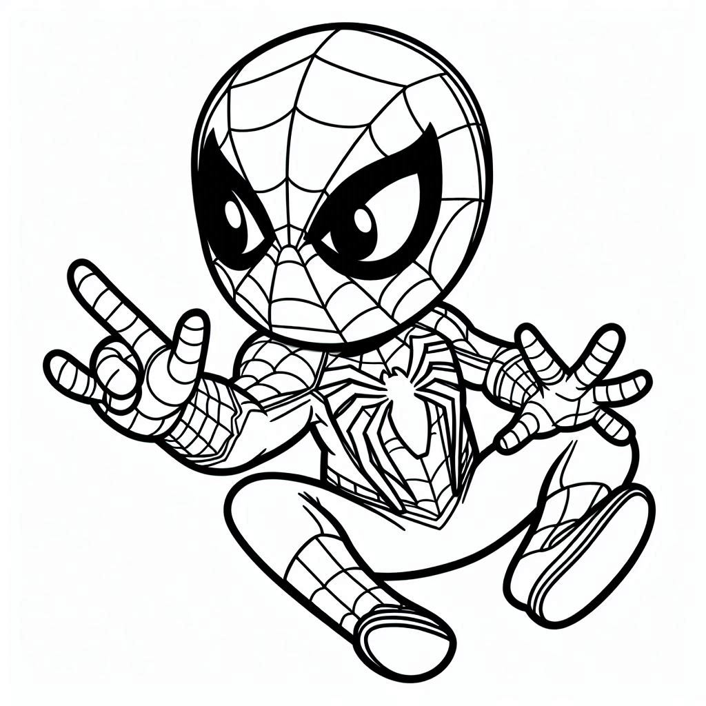 Spidey kleurplaat voor kinderen5