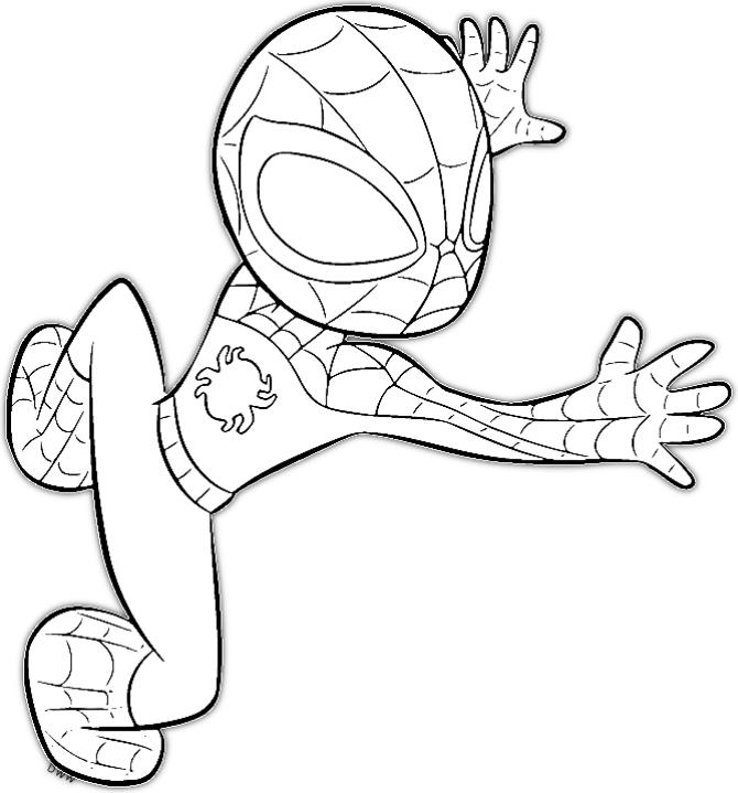 Spidey kleurplaat voor kinderen52