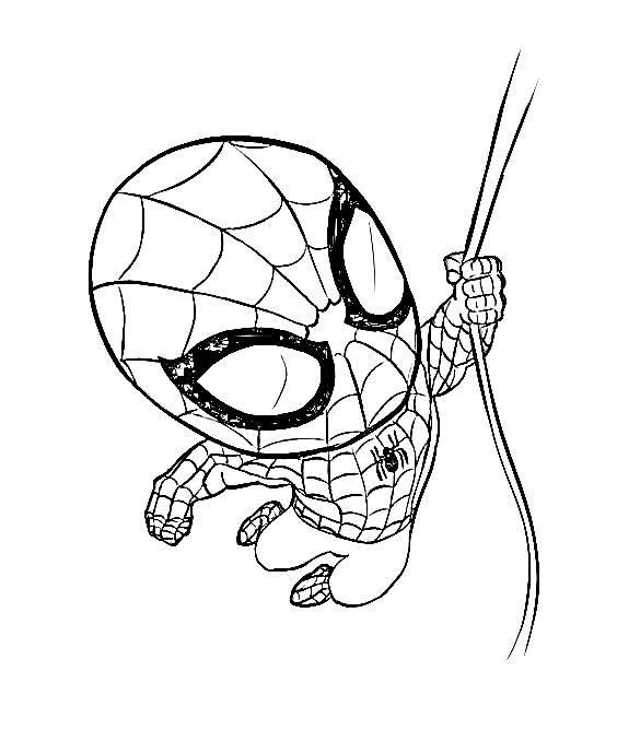 Spidey kleurplaat voor kinderen53