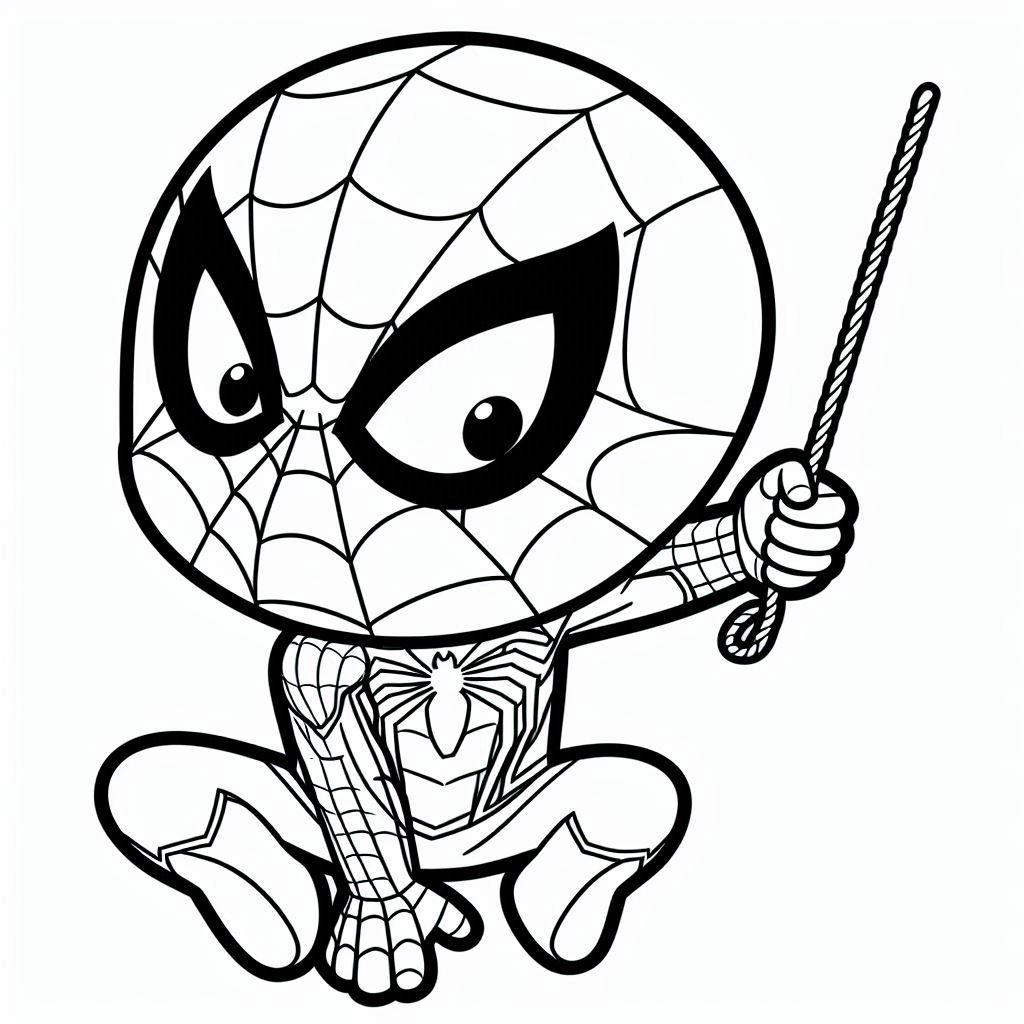 Spidey kleurplaat voor kinderen8