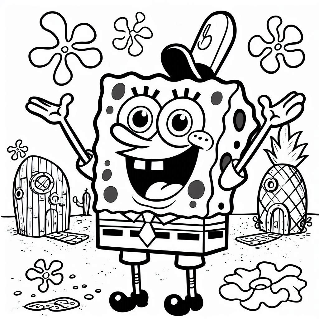 SpongeBob SquarePants kleurplaat1