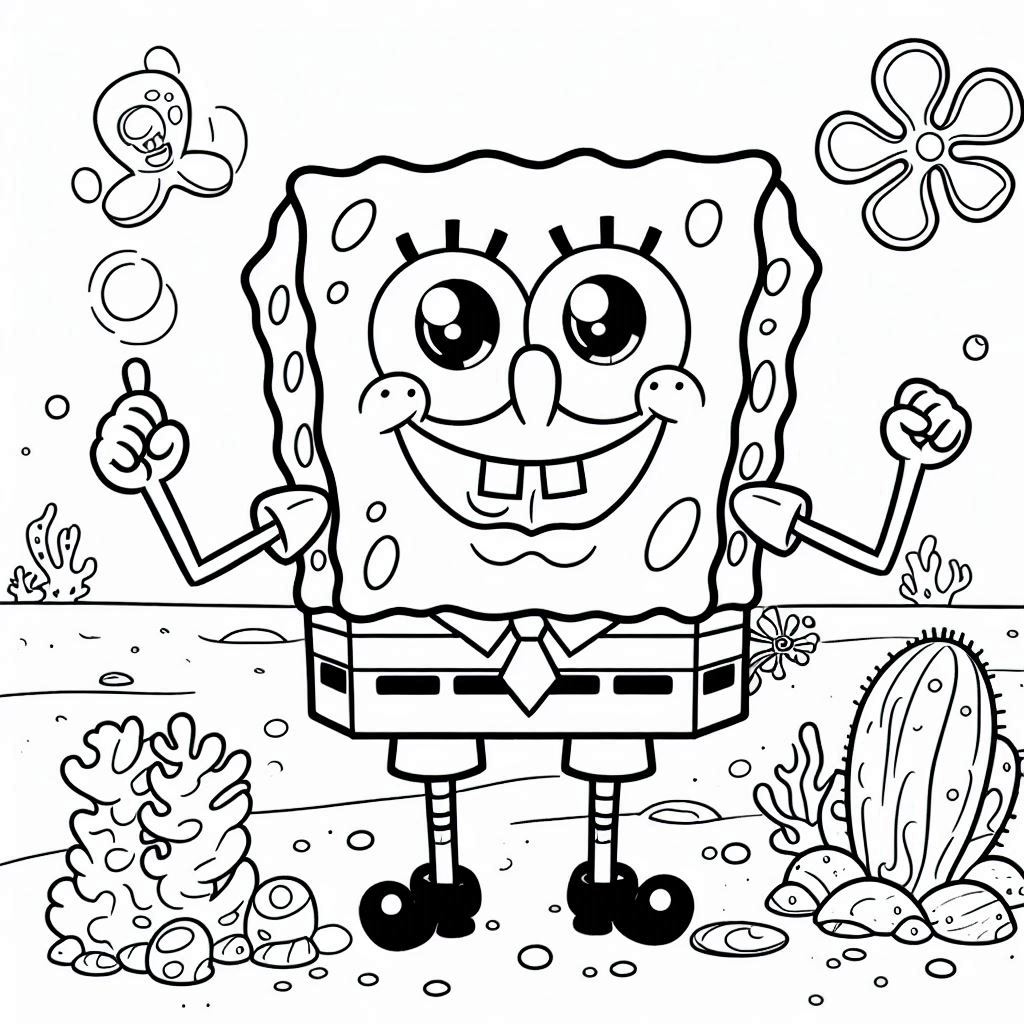 SpongeBob SquarePants kleurplaat13