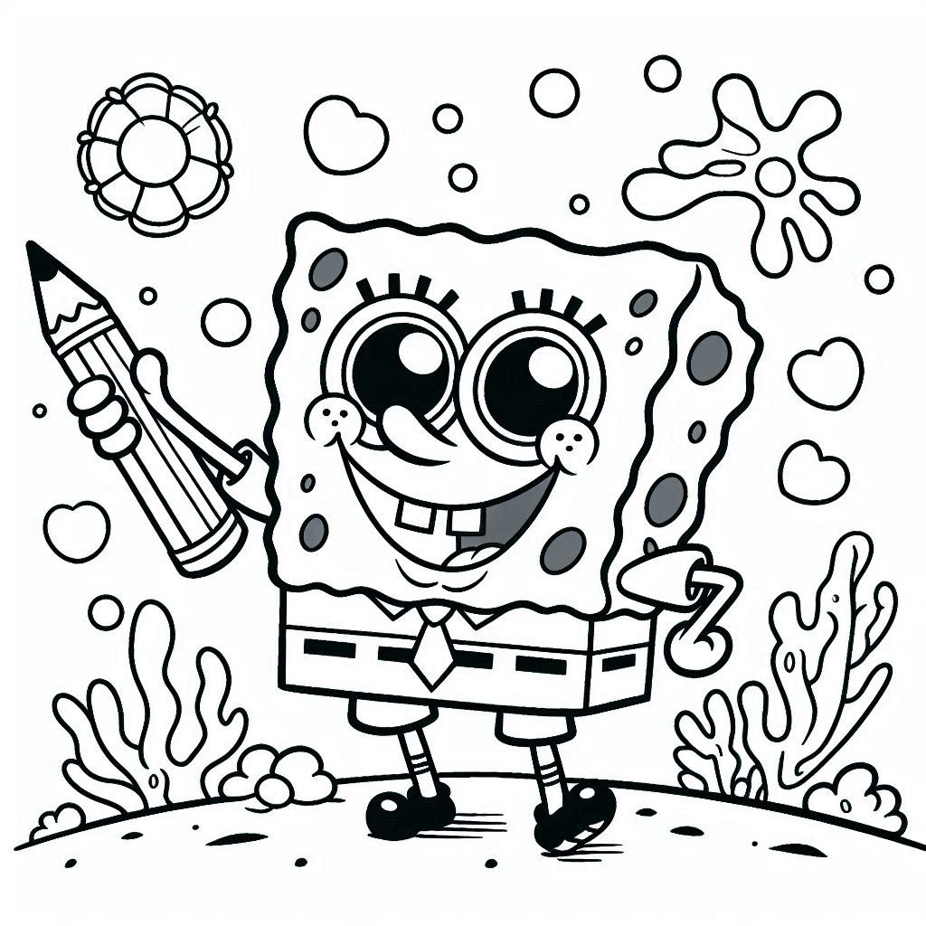 SpongeBob SquarePants kleurplaat17