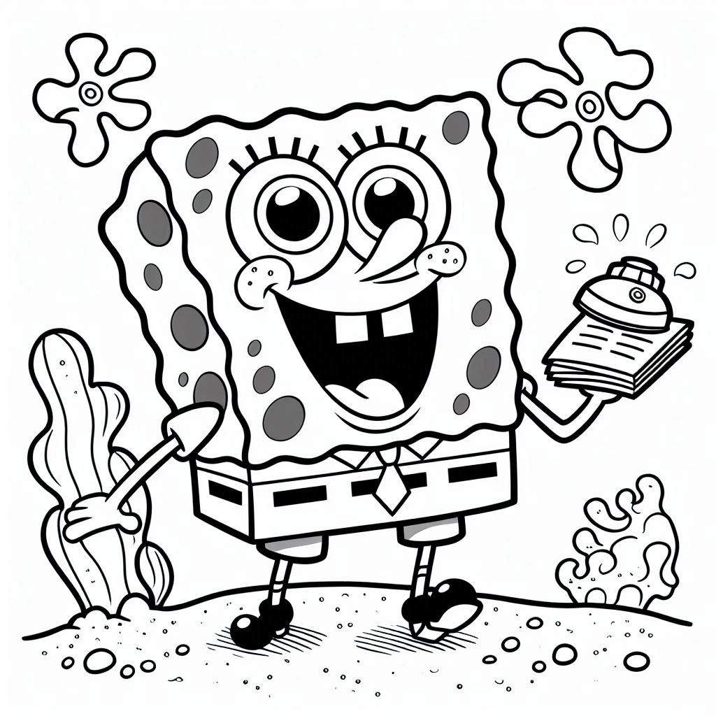 SpongeBob SquarePants kleurplaat18