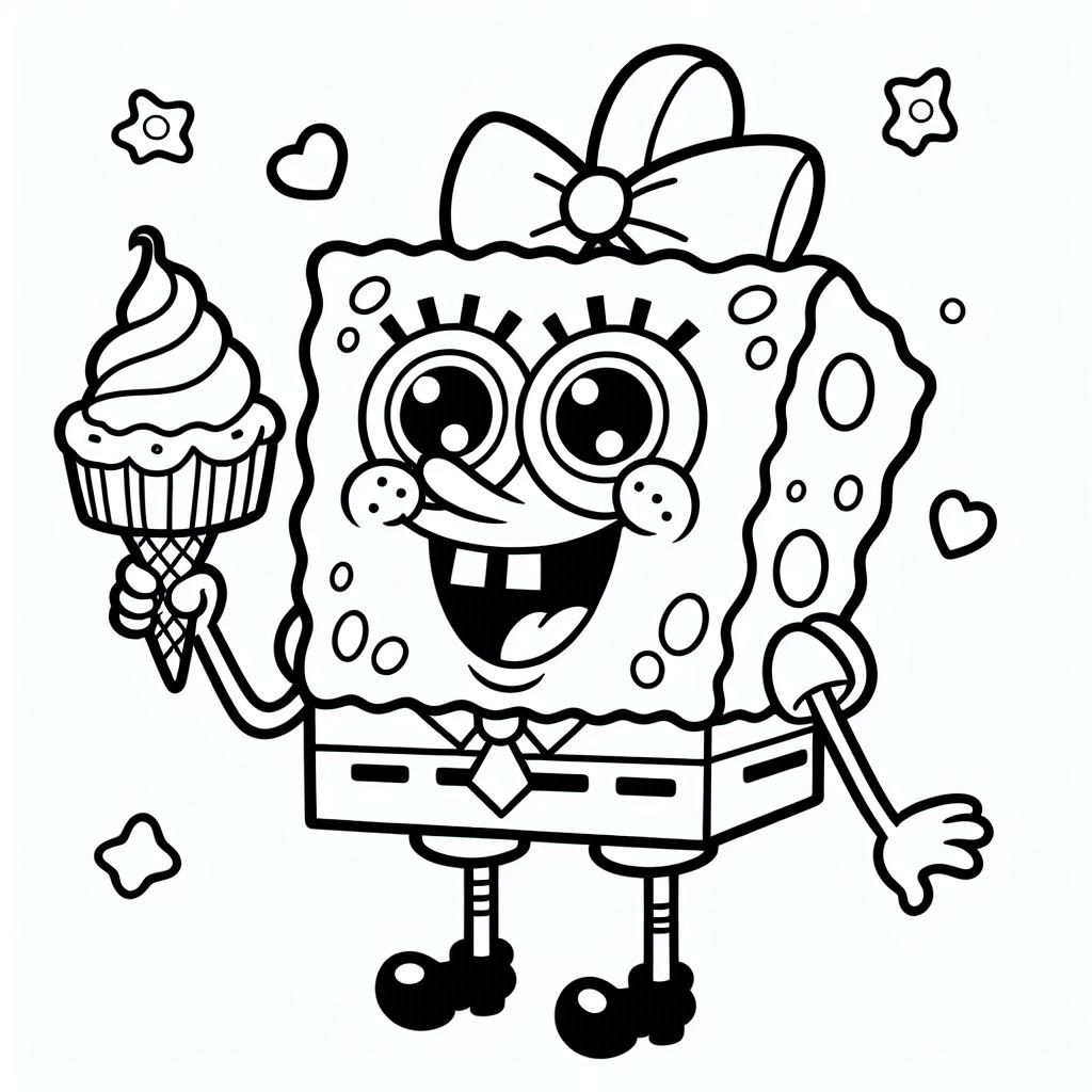 SpongeBob SquarePants kleurplaat19