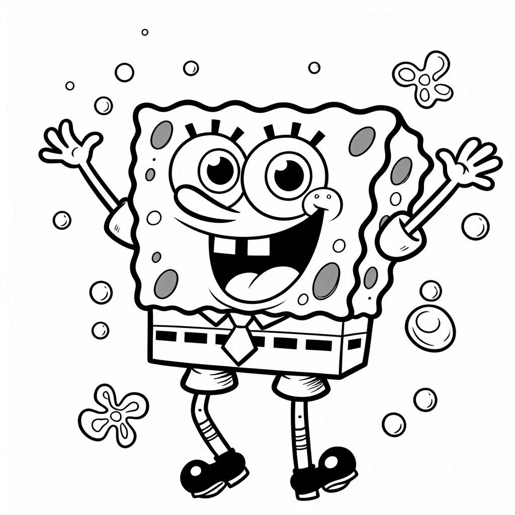 SpongeBob SquarePants kleurplaat2