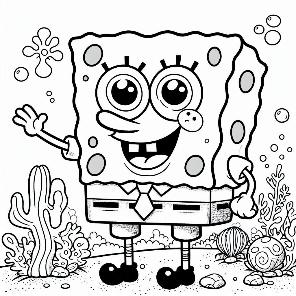 SpongeBob SquarePants kleurplaat27