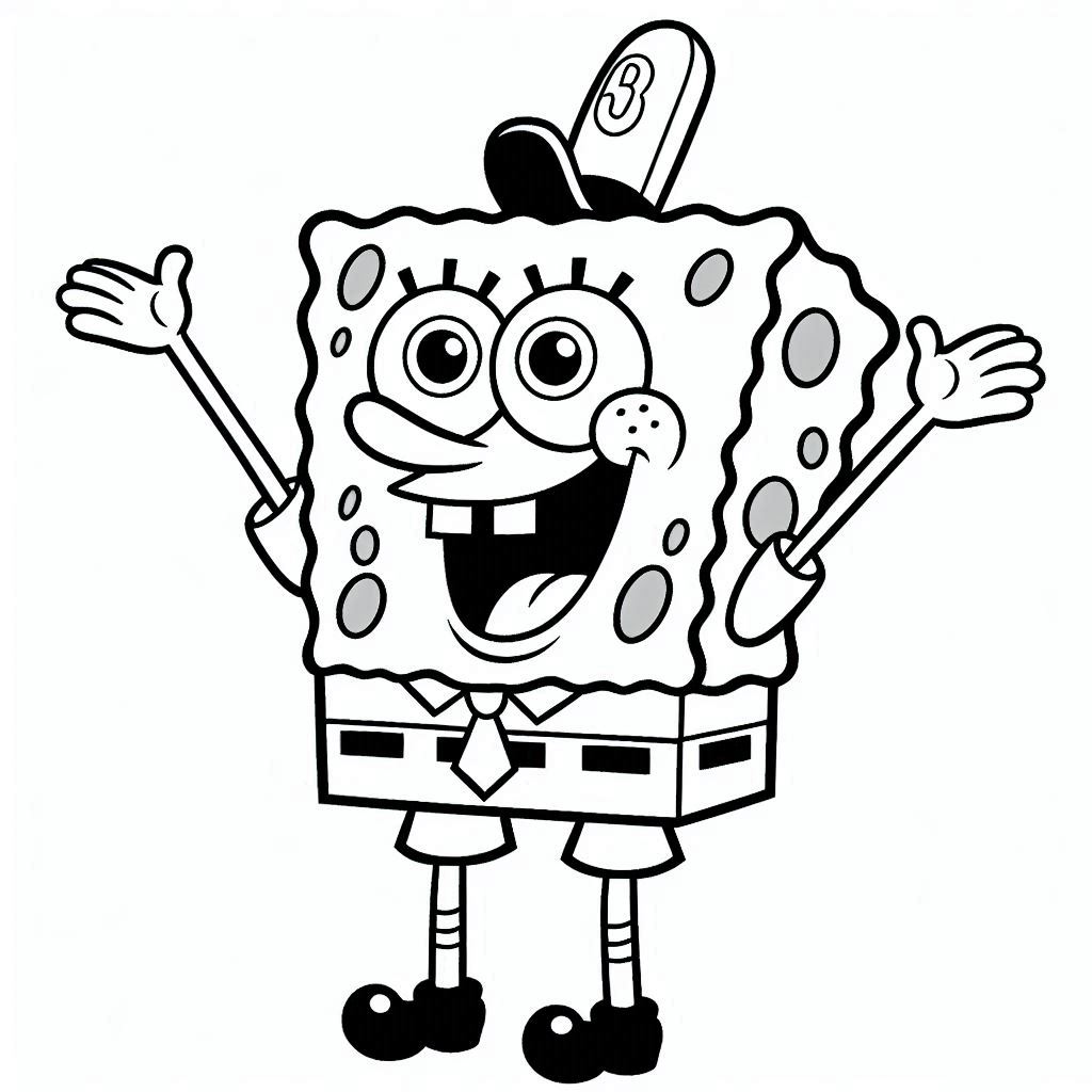 SpongeBob SquarePants kleurplaat5