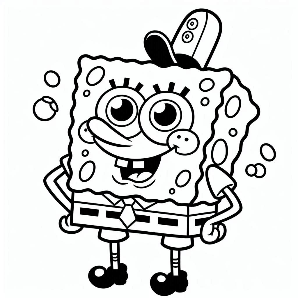 SpongeBob SquarePants kleurplaat6