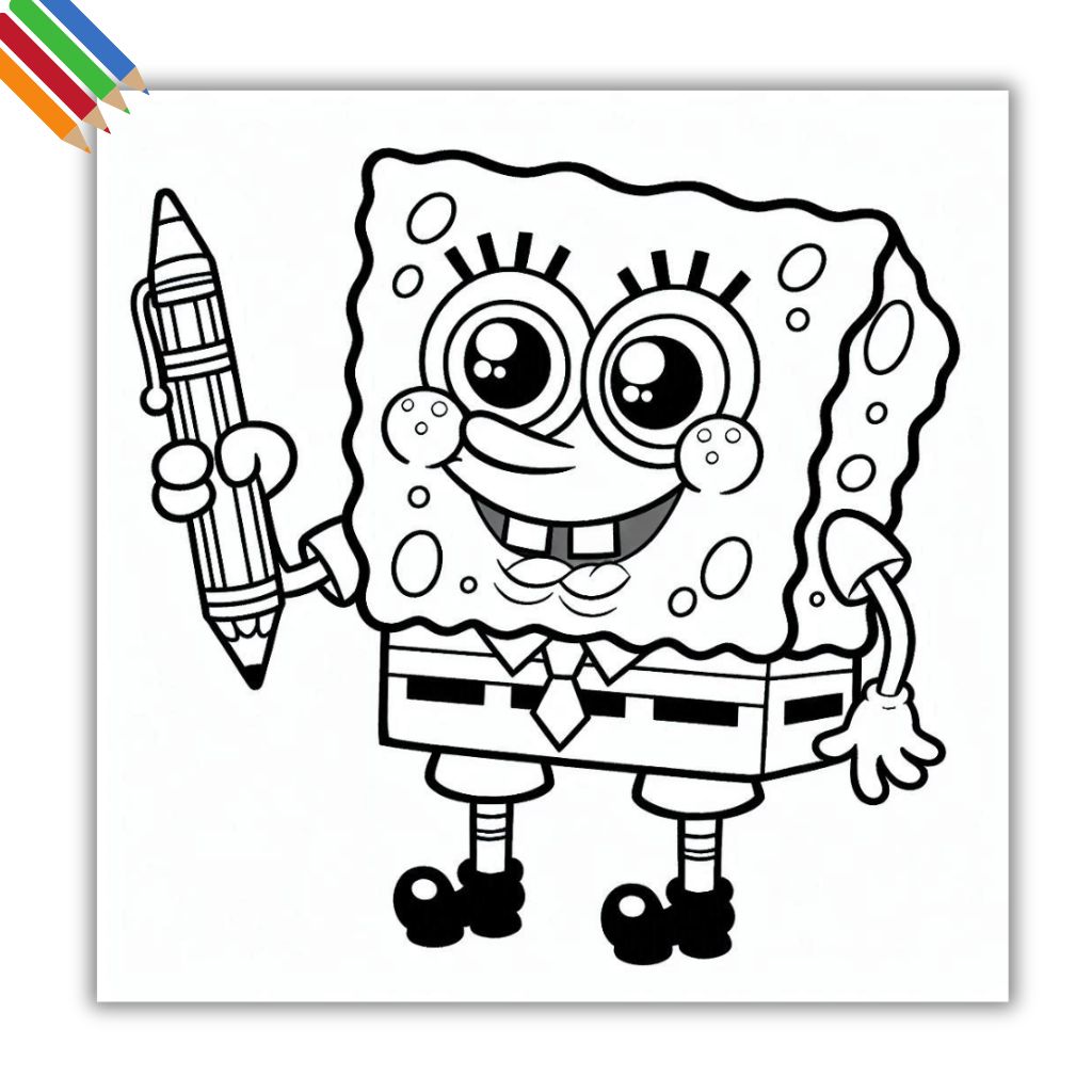 Spongebob kleurplaat thumbnail