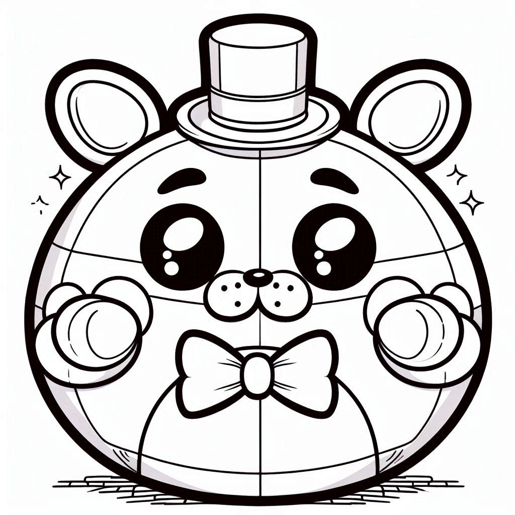 Squishmallow kleurplaat – Five Nights at Freddy’s