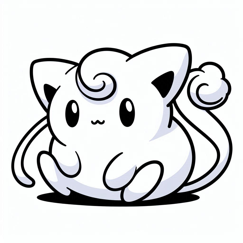 Squishmallow kleurplaat – Mew