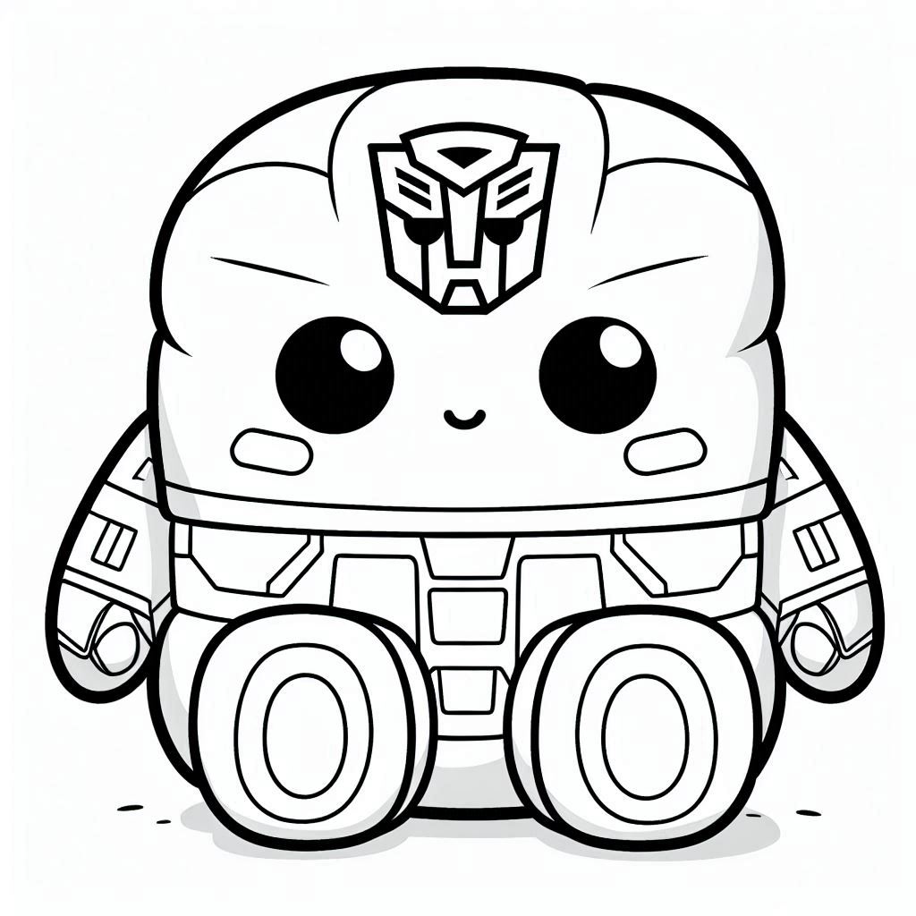 Squishmallow kleurplaat – Transformers