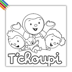 Tchoupi kleurplaat thumbnail