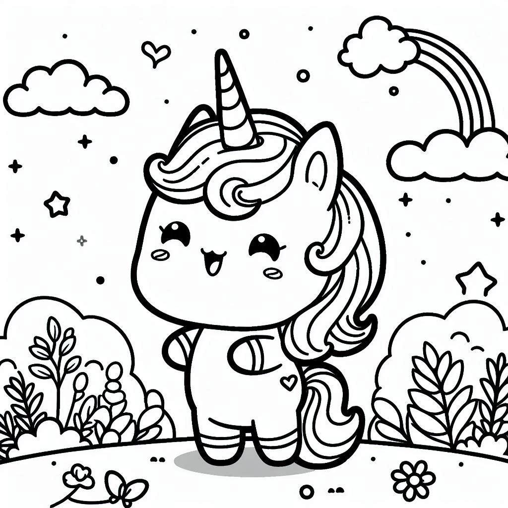 Unicorn kleurplaat voor kinderen102