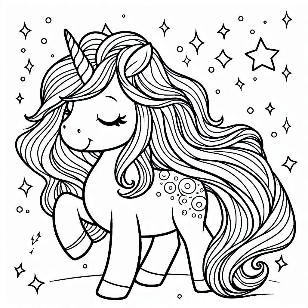 Unicorn kleurplaat voor kinderen116