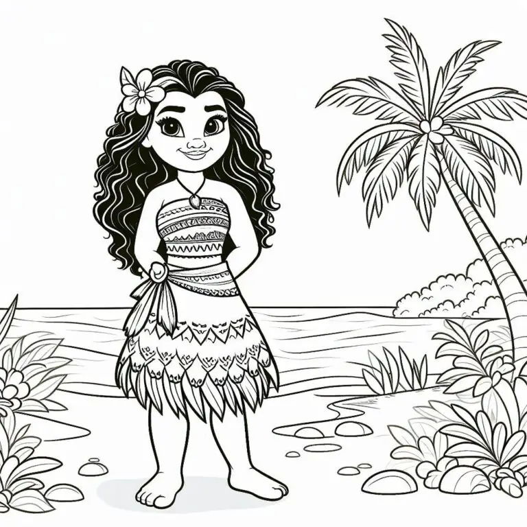 43 Vaiana Da Colorare Unico E Stampare PDF Gratuita
