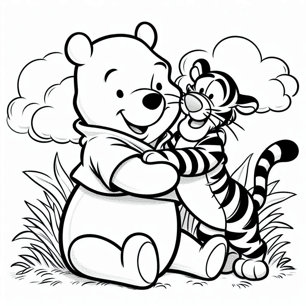 Winnie the Pooh kleurplaat PDF