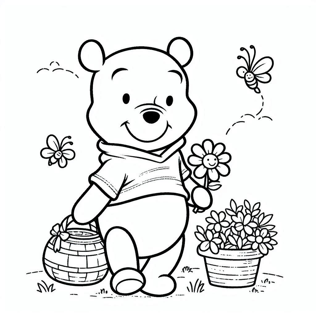 Winnie the Pooh kleurplaten kinderen