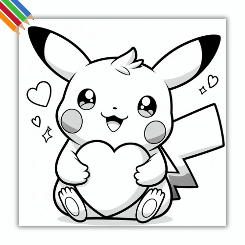 Pikachu kleurplaat 7 Pikachu kleurplaat thumbnail