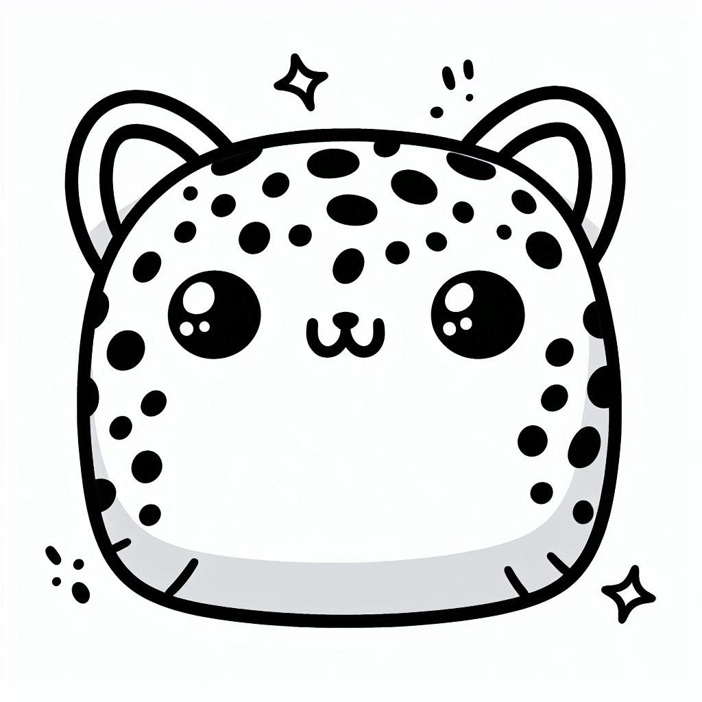 squishmallow kleurplaat – Cheetah