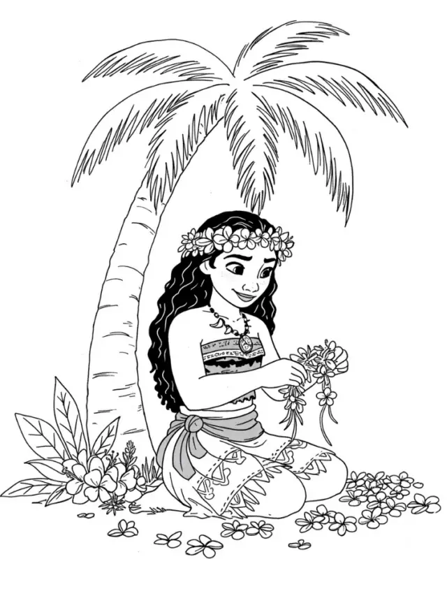 46  Vaiana Ausmalbilder kostenlos zum ausdrucken PDF