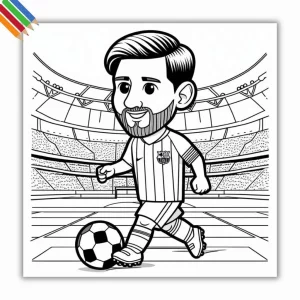 Kleurplaat Lionel Messi