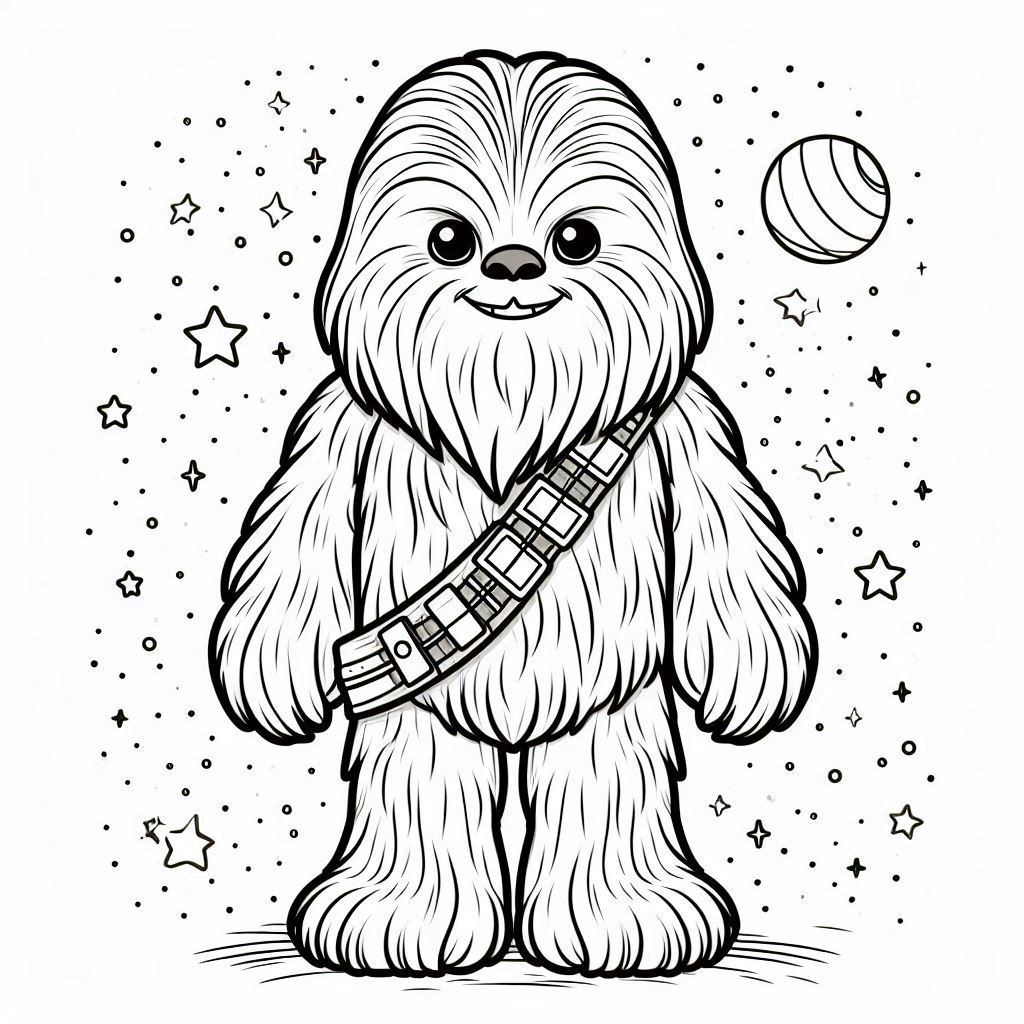 Kleurplaat Star Wars – Chewbacca5