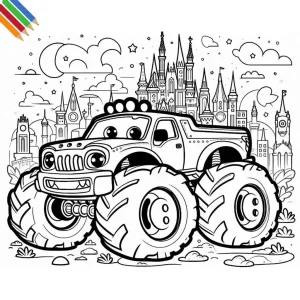 Kleurplaat monstertruck thumbnail