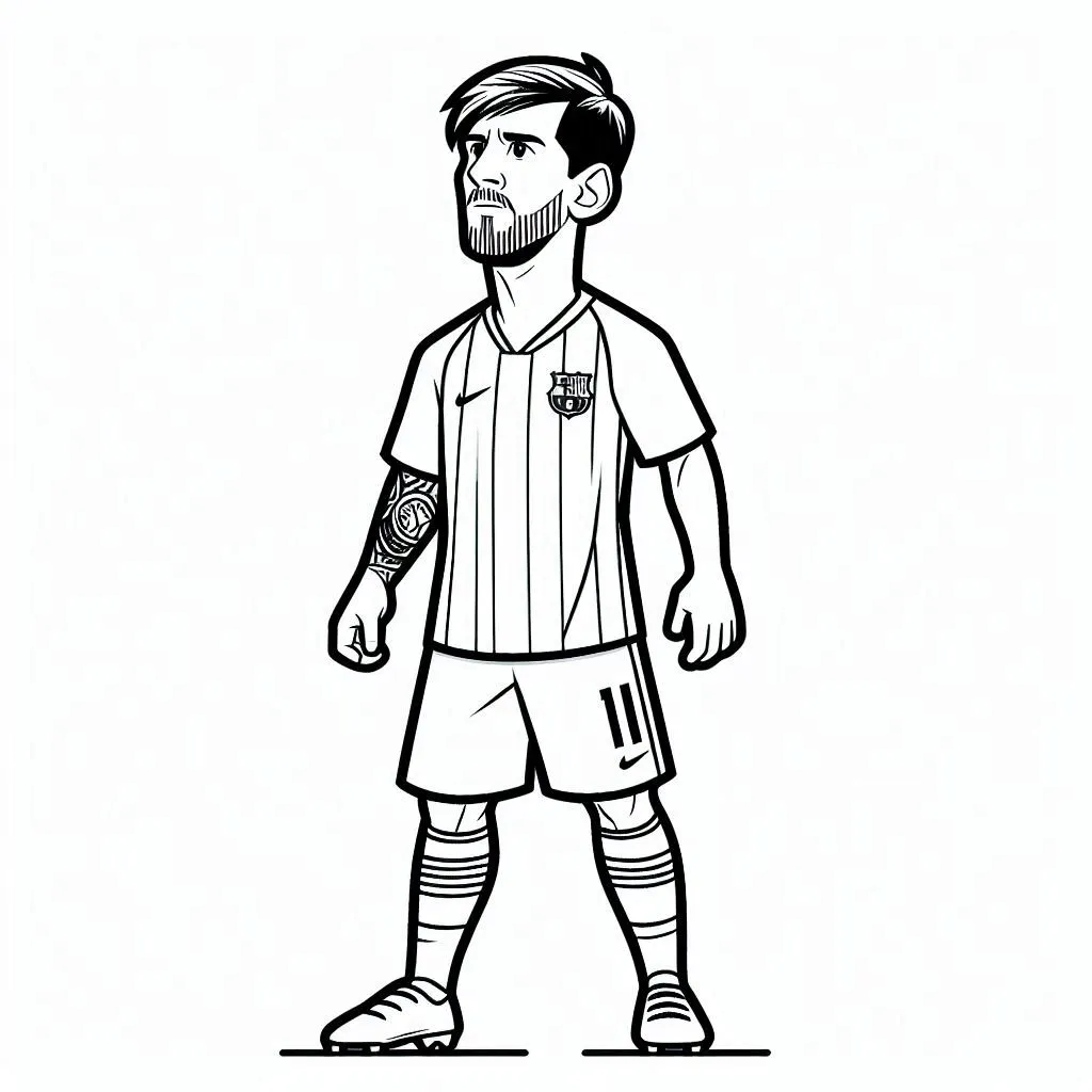 Kleurplaten Lionel Messi