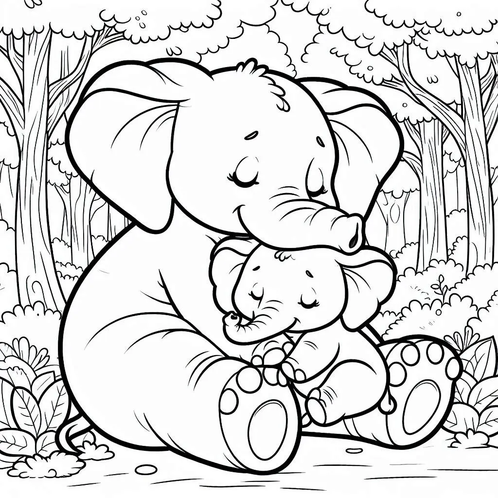 40 Kleurplaat Olifant Unieke | Download En Print Tekening