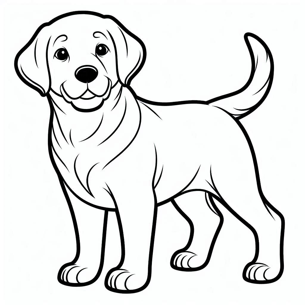 Labrador Retriever hond kleurplaat