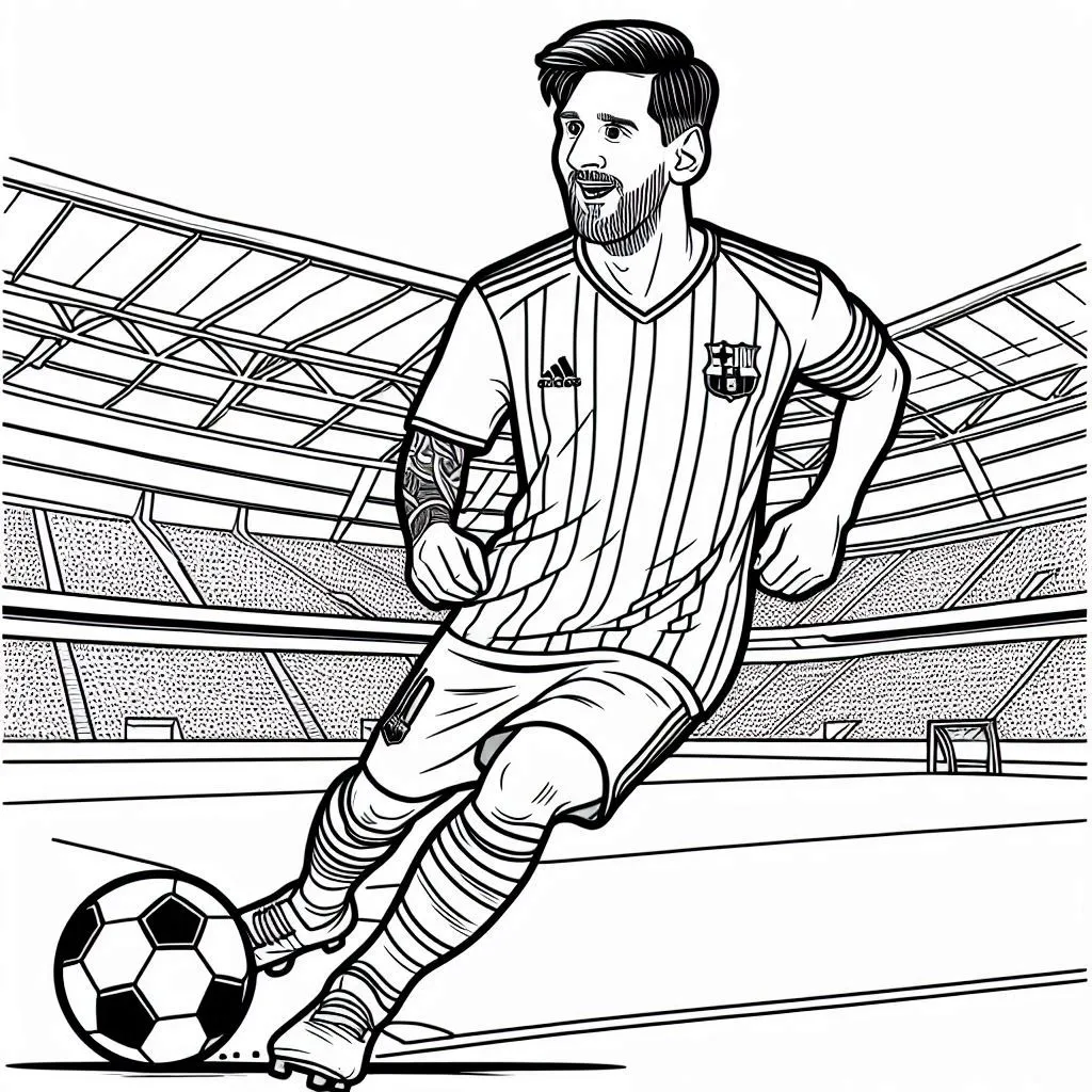 25 Kolorowanki Lionel Messi do druku darmowe PDF