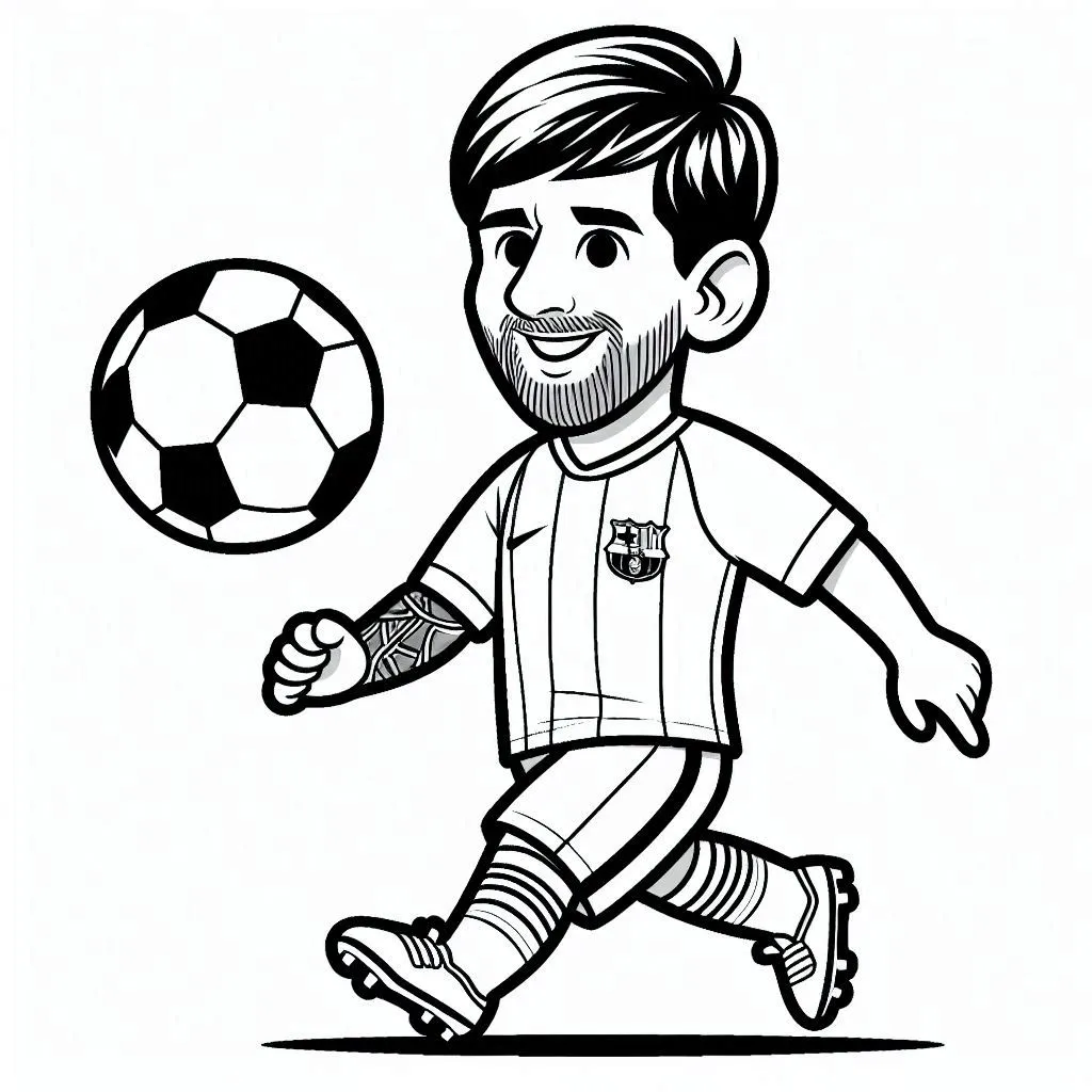 25 Dibujos de Lionel Messi para colorear e imprimir PDF